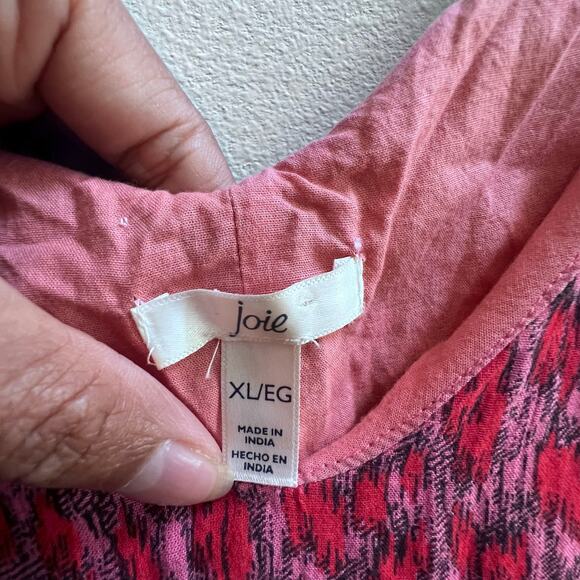 Joie Women's Tea Rose Pink Maxi Dress XL Sleeveless Boho Tiered Sundress Flowy - Picture 7 of 10